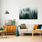 FOGGY CREST Selbstklebendes Horizontal-Poster