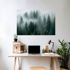 FOGGY CREST Selbstklebendes Horizontal-Poster