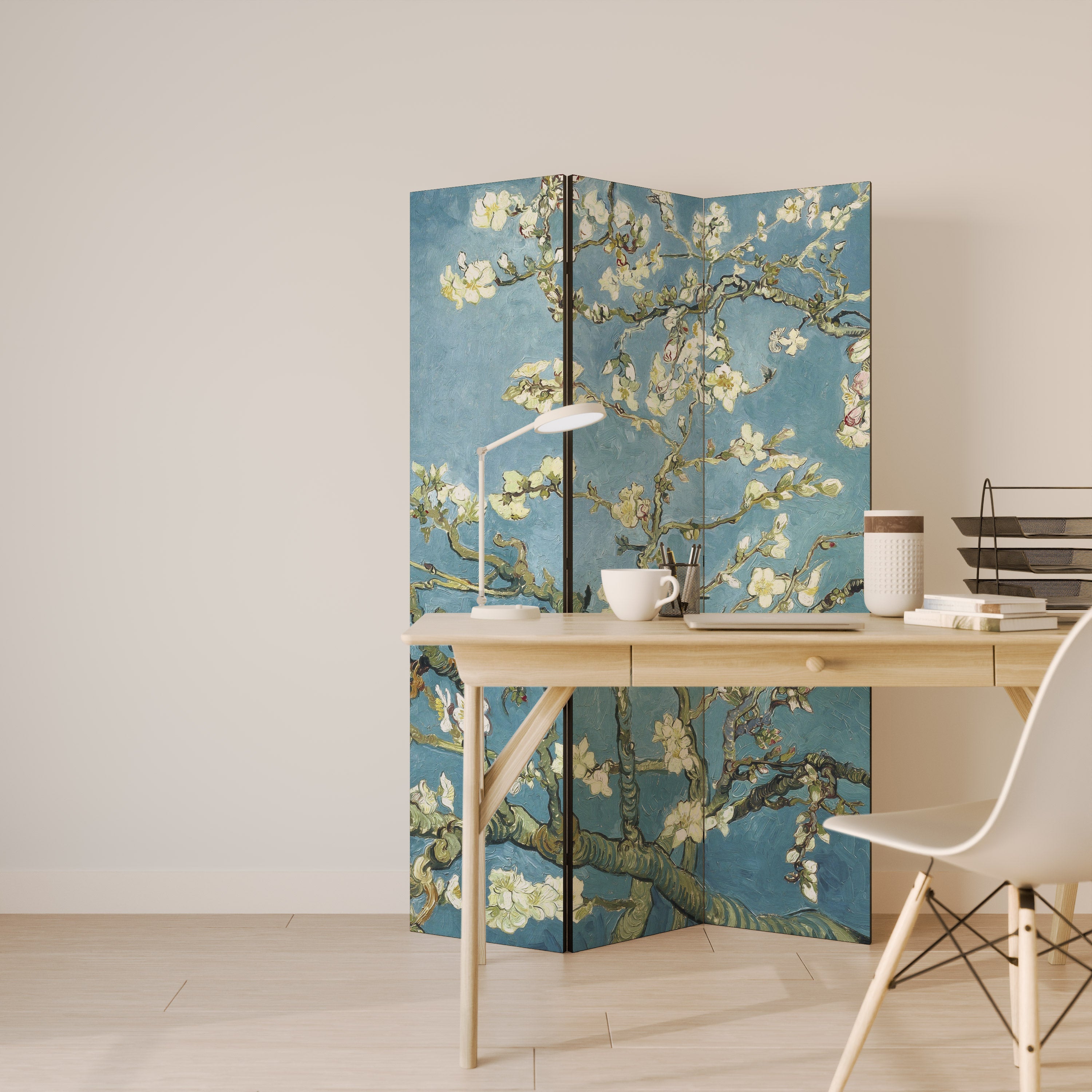 ALMOND BLOSSOM Dekorativer 3-teiliger Raumteiler