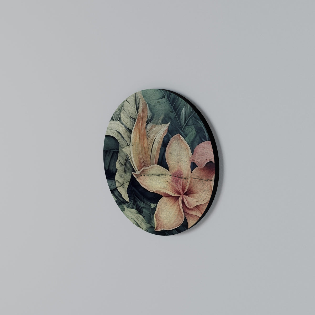 CRASHED LILY Rundes Wandbild
