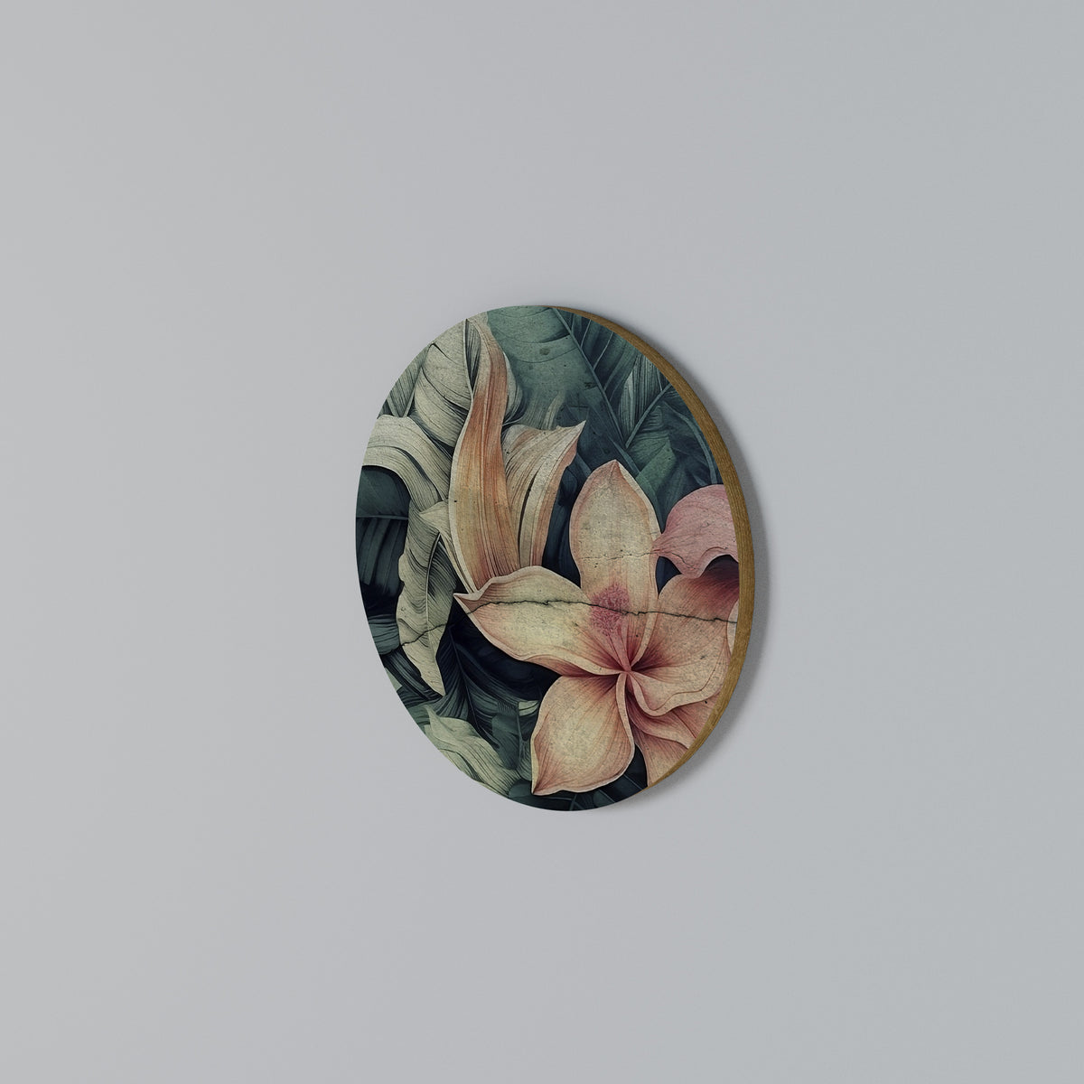 CRASHED LILY Rundes Wandbild