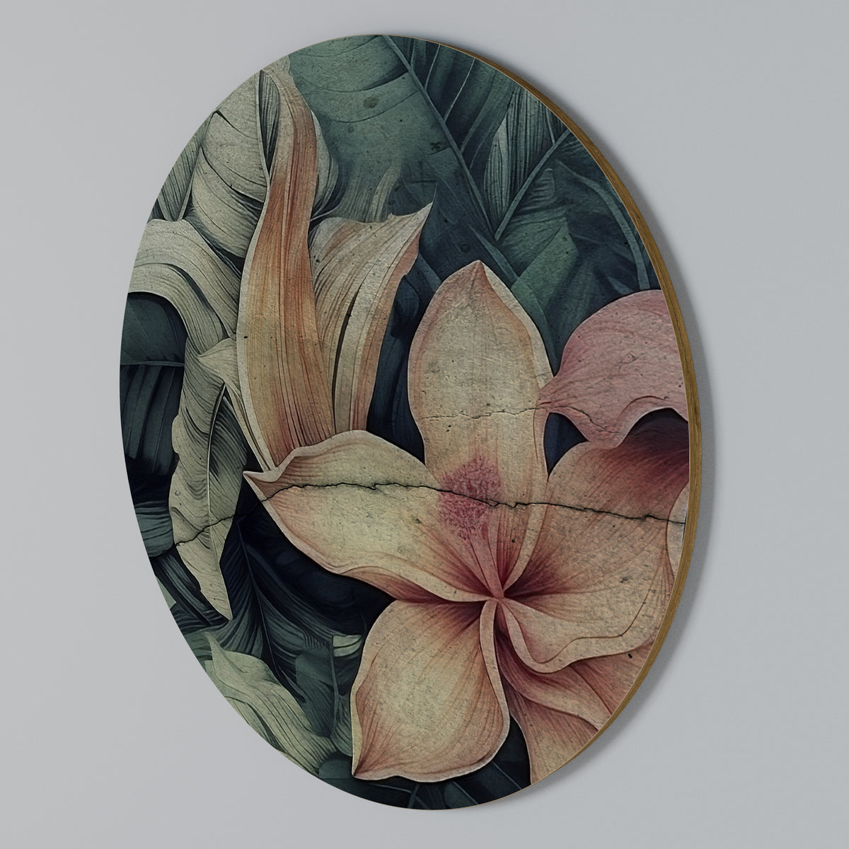 CRASHED LILY Rundes Wandbild