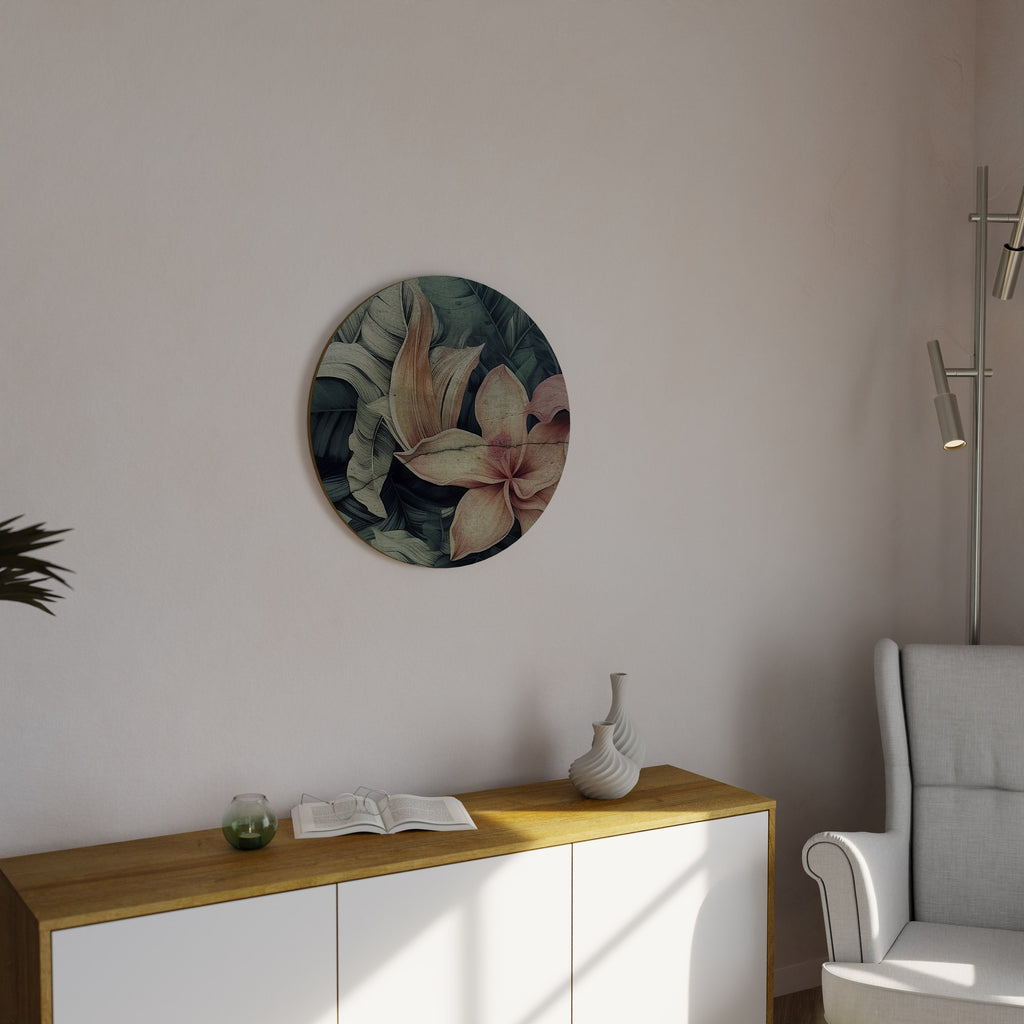 CRASHED LILY Runde Wandkunst