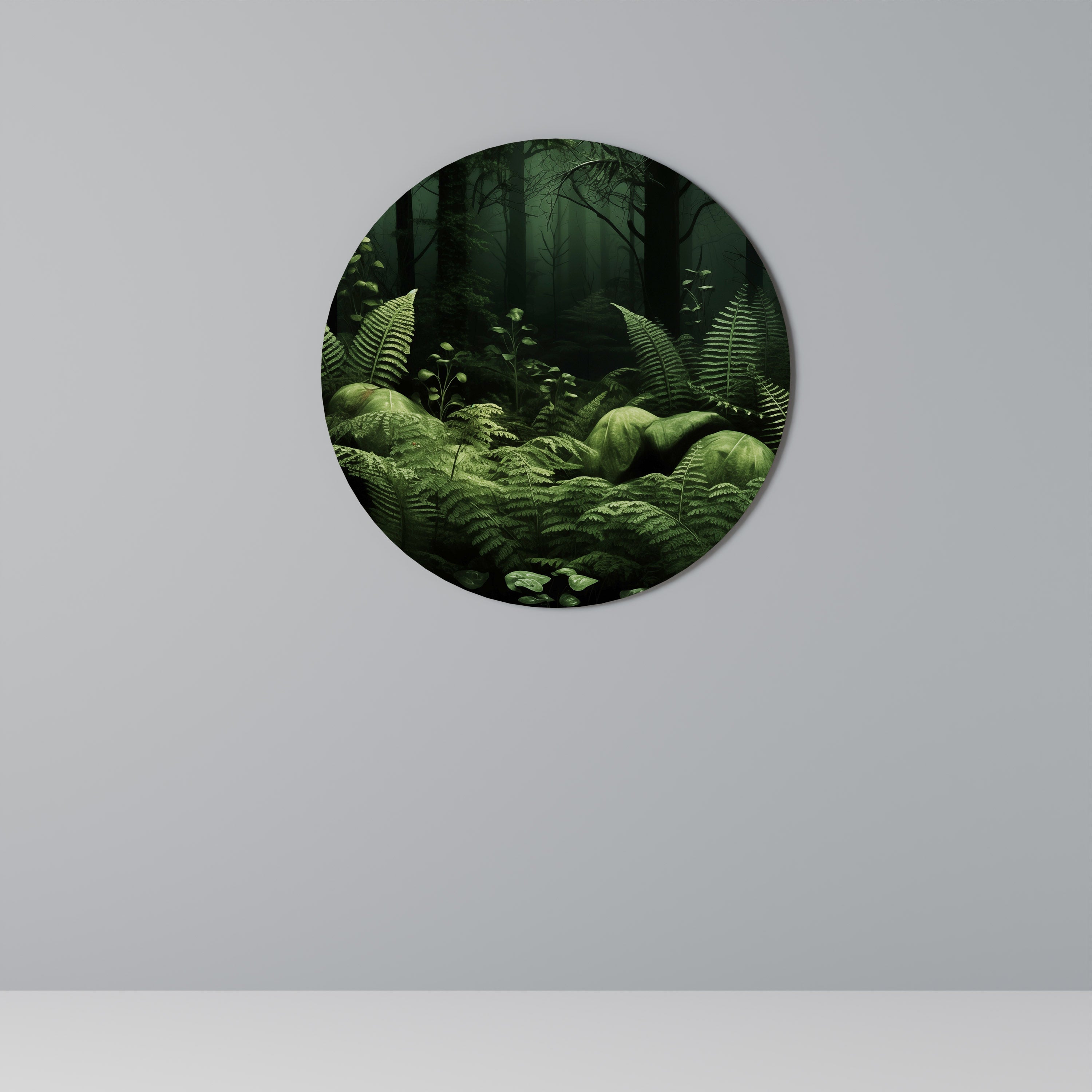Runde Wandkunst „WALD DER TRÄUME“