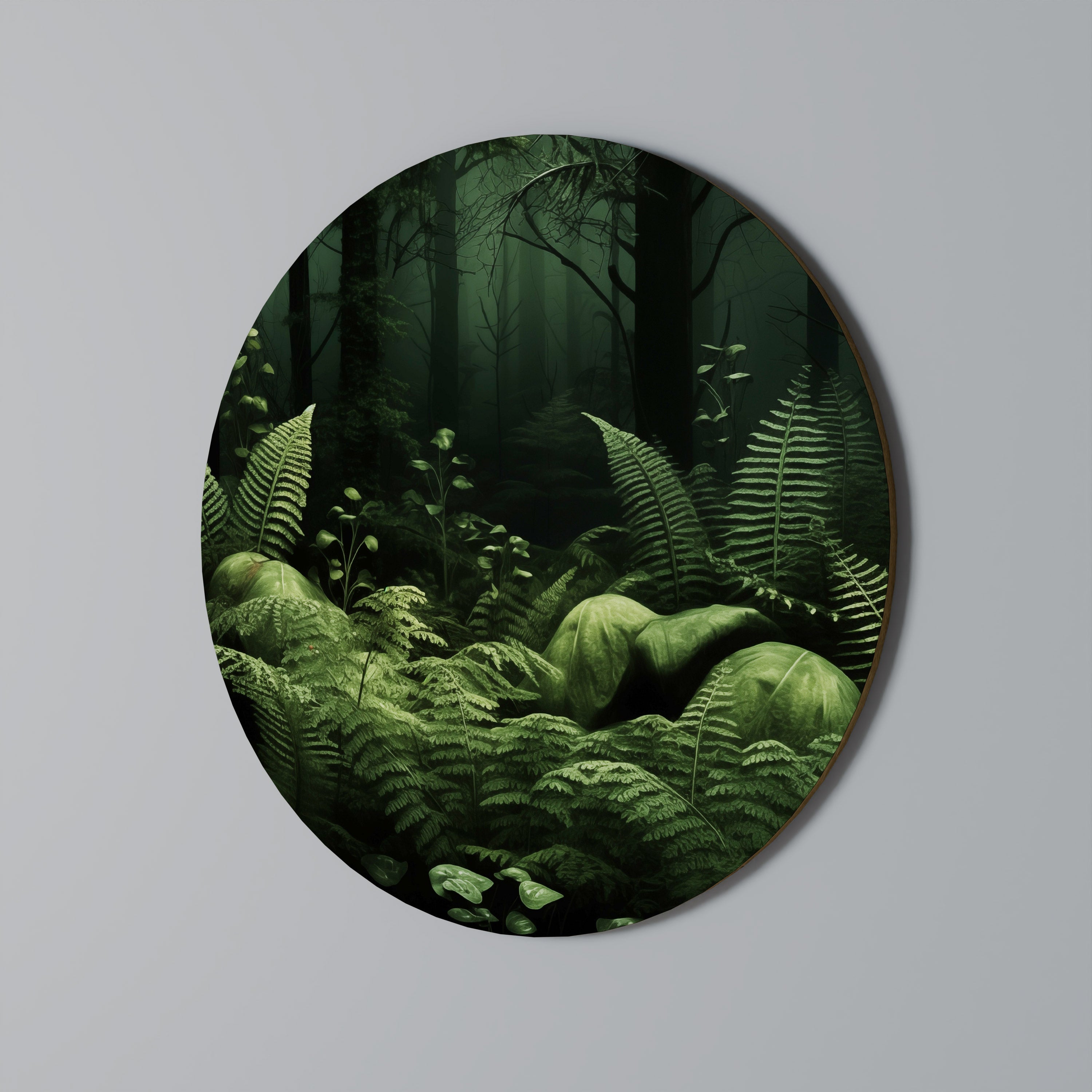 Runde Wandkunst „WALD DER TRÄUME“