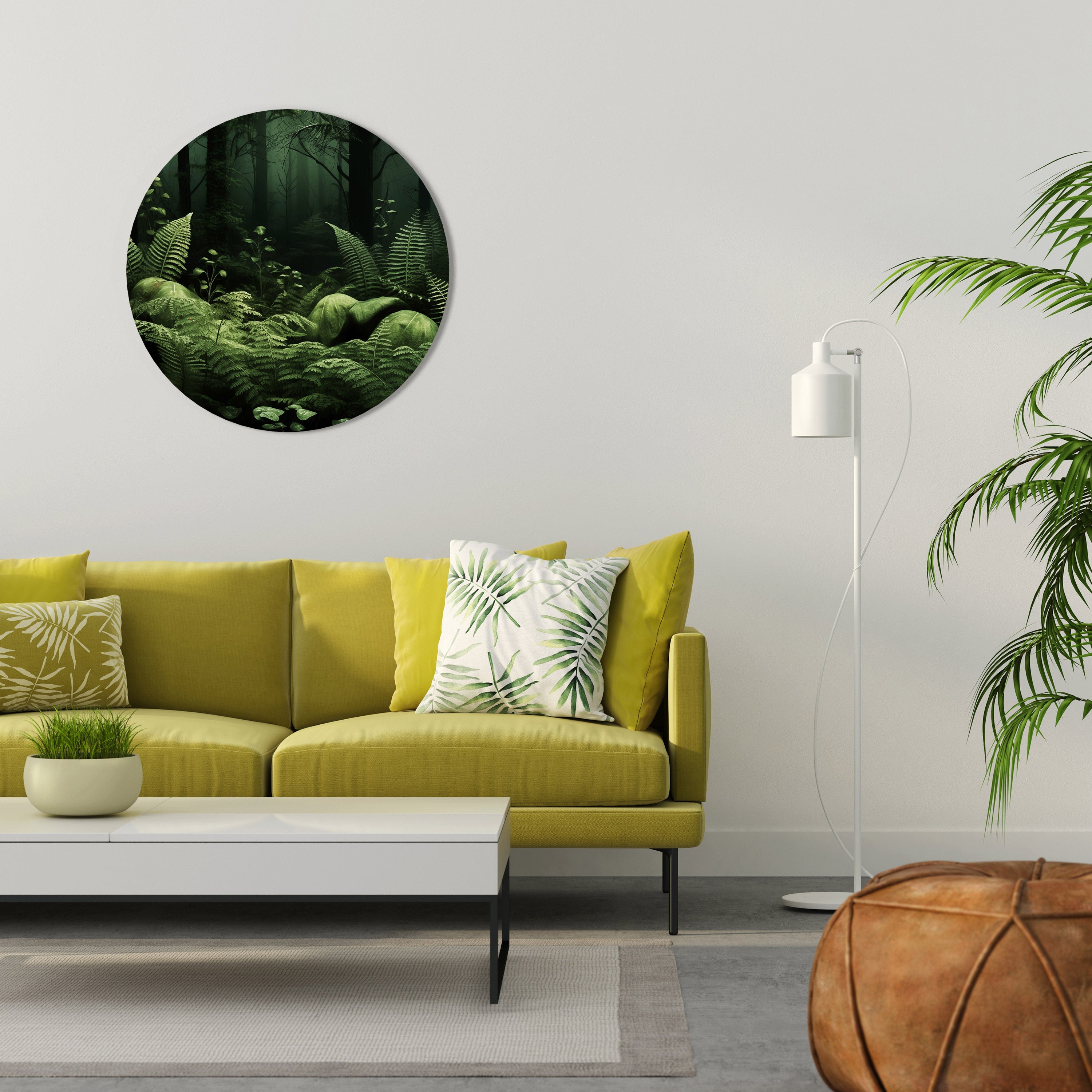 Runde Wandkunst „WALD DER TRÄUME“