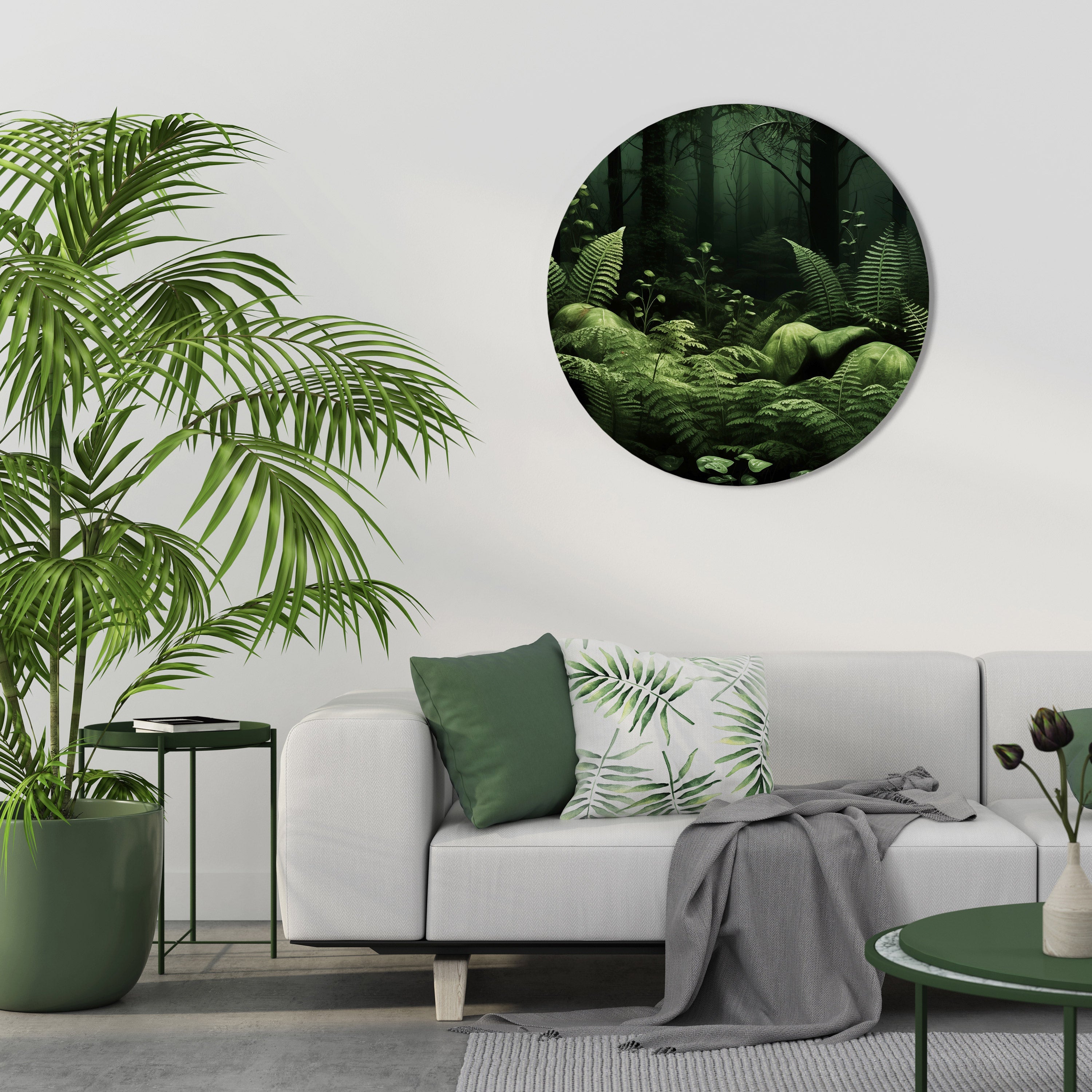 Runde Wandkunst „WALD DER TRÄUME“