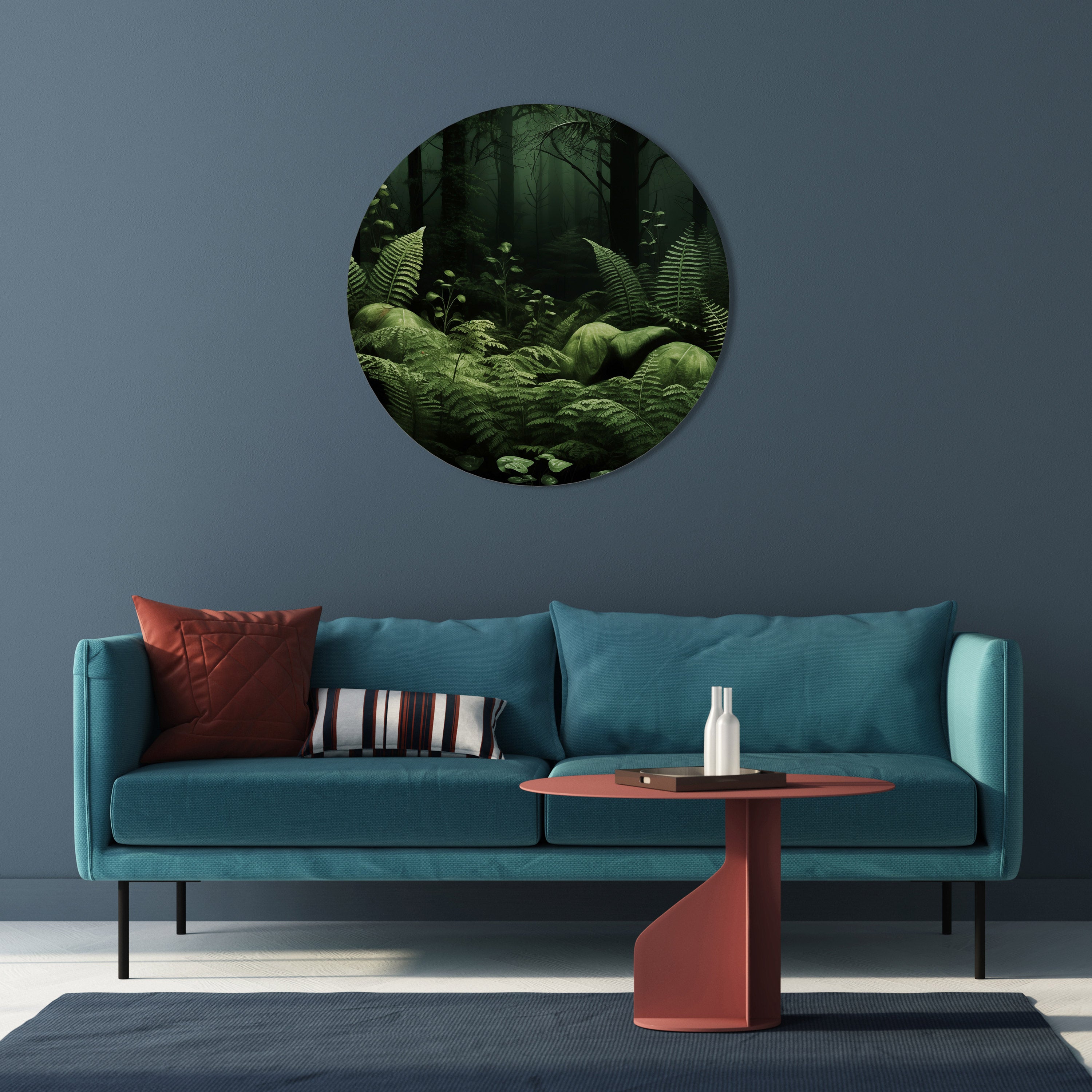 Runde Wandkunst „WALD DER TRÄUME“