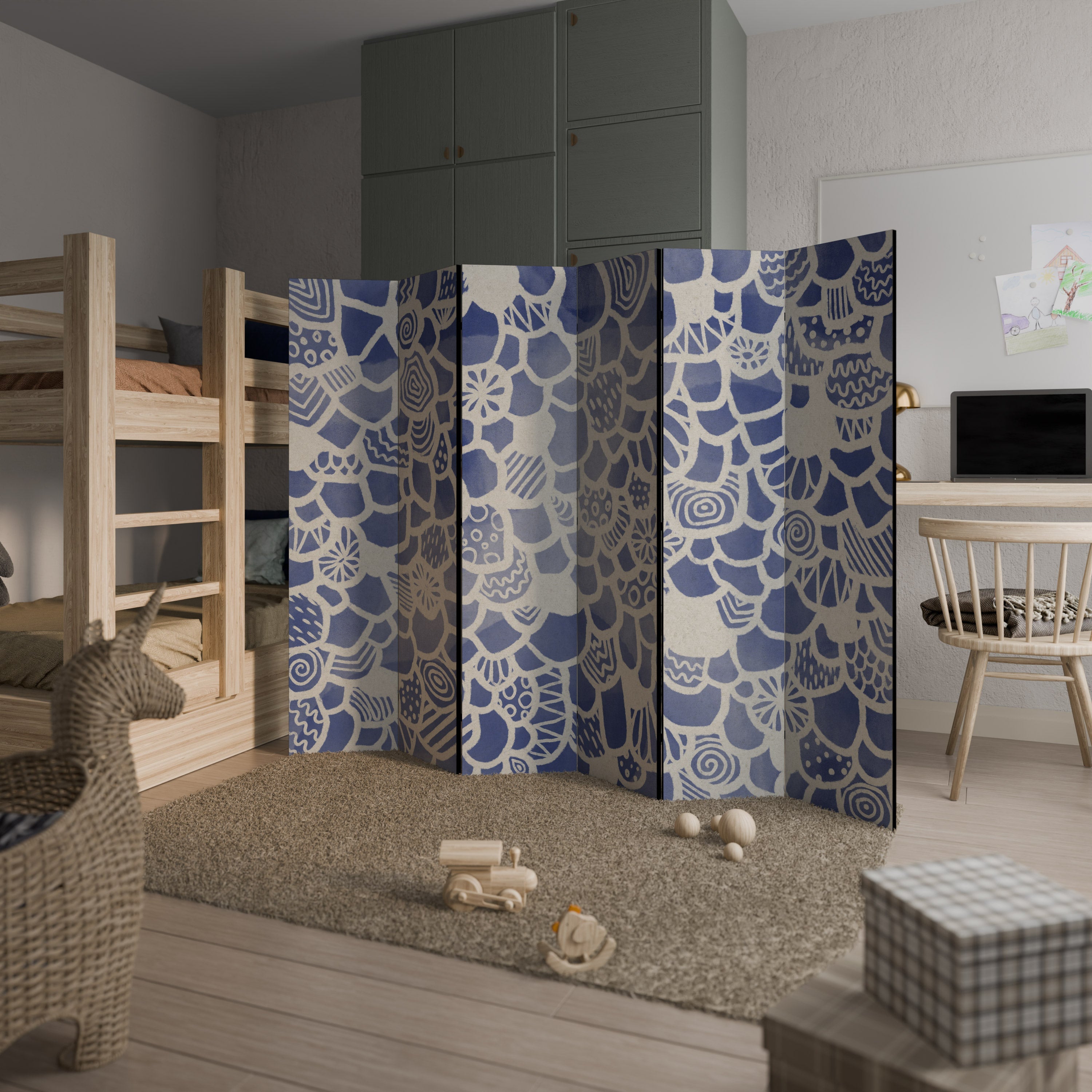 SAPHIRE TESSERA Decorative 6-Panel Room Divider