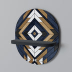 ARTFUL GEOMETRY Ovales Kunstregal in Schwarz