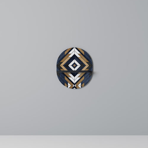 ARTFUL GEOMETRY Ovales Kunstregal in Schwarz