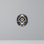 ARTFUL GEOMETRY Ovales Kunstregal in Eiche-Optik