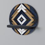 ARTFUL GEOMETRY Rundes Kunstregal in Schwarz