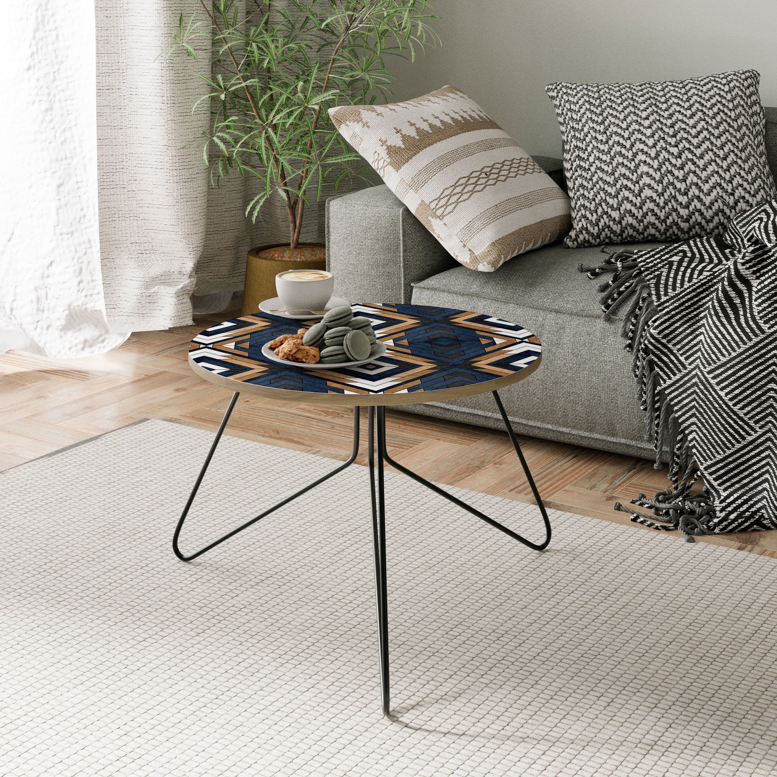 KUNSTVOLLE GEOMETRIE Couchtisch 60