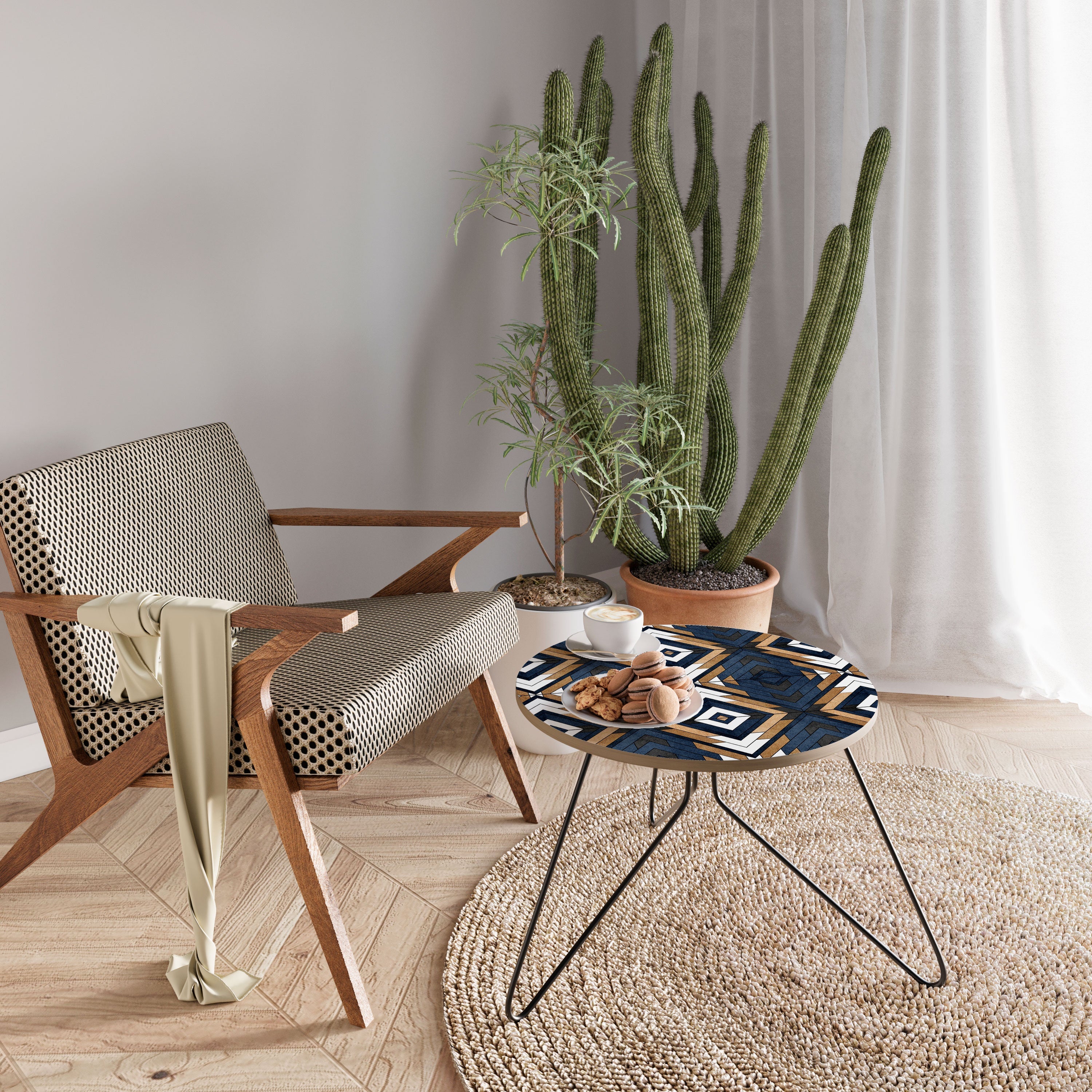 KUNSTVOLLE GEOMETRIE Couchtisch 60