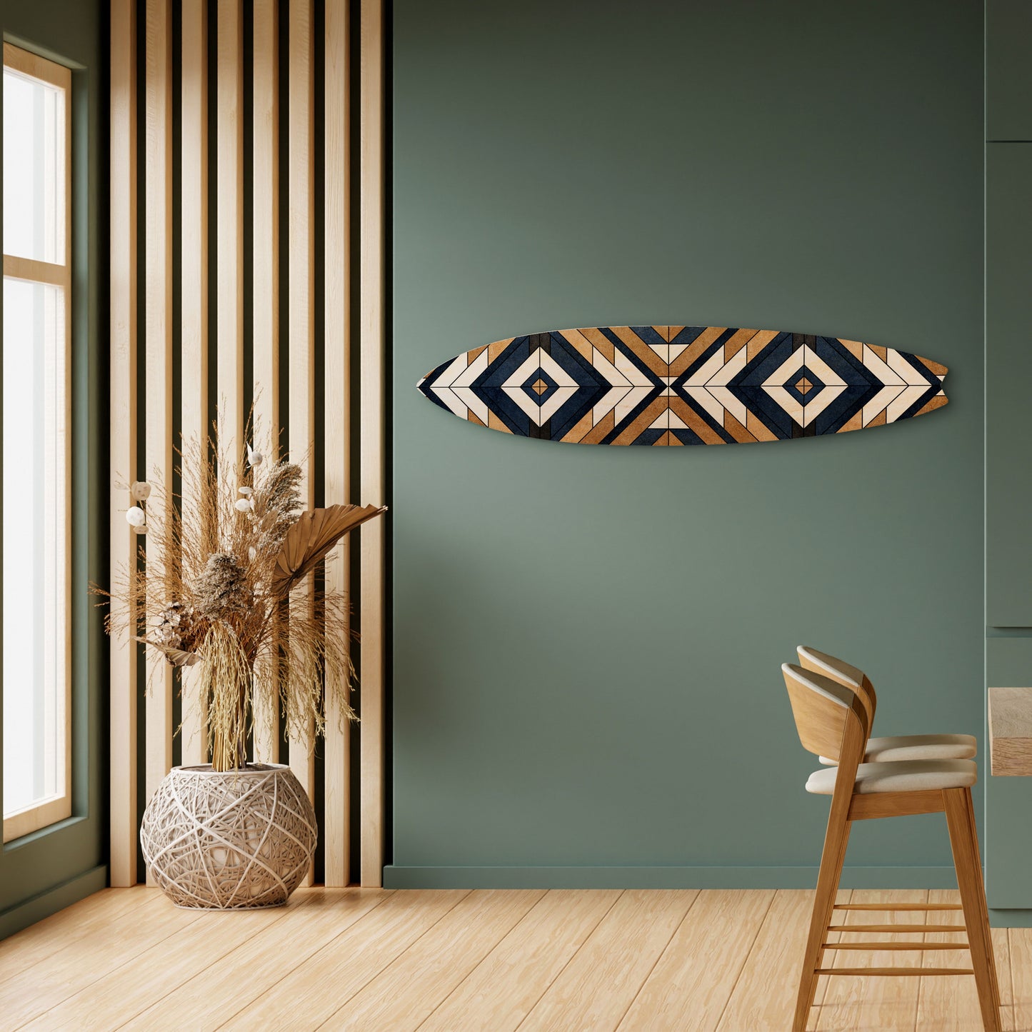 ARTFUL GEOMETRY Deko-Surfboard