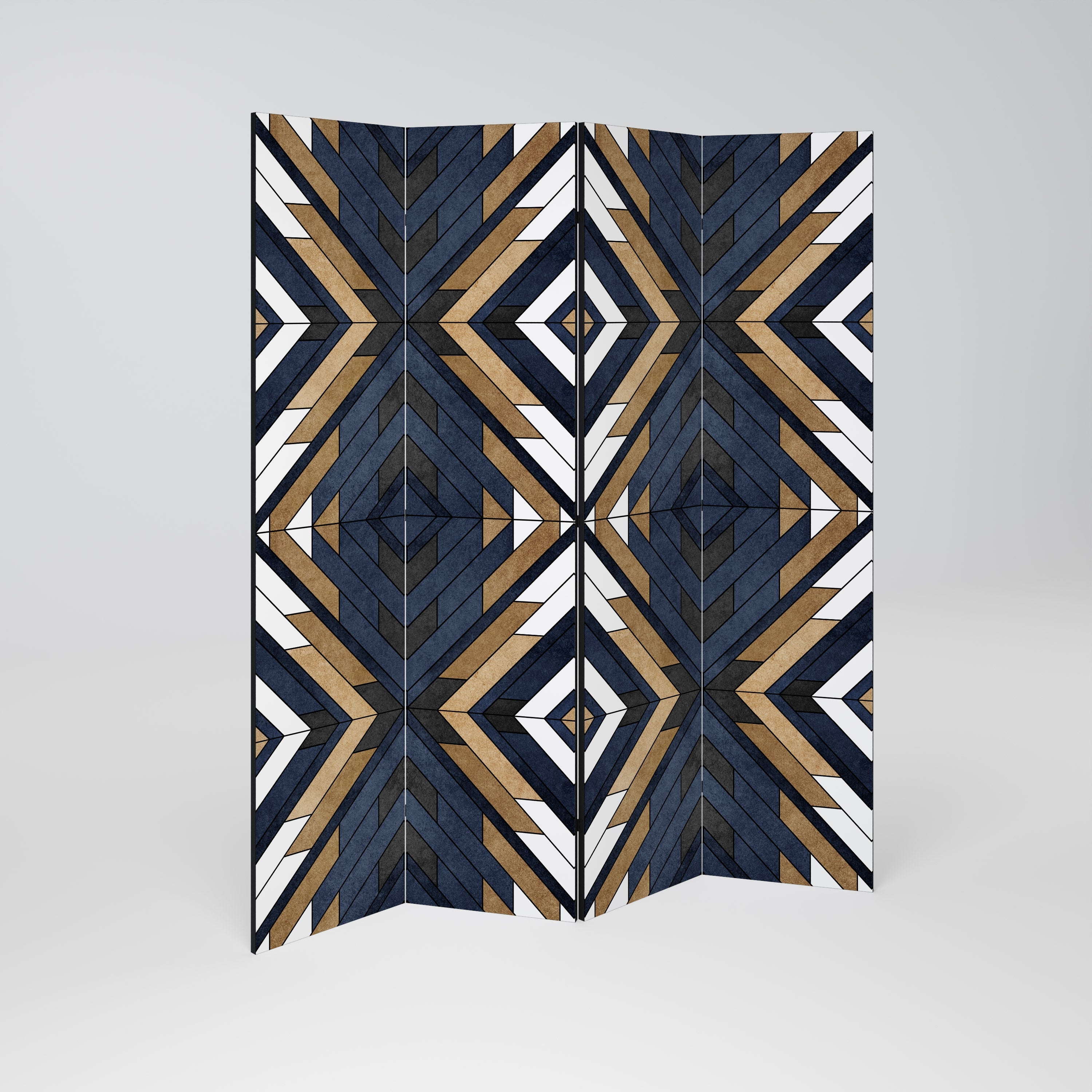 ARTFUL GEOMETRY Dekorativer 4-teiliger Raumteiler