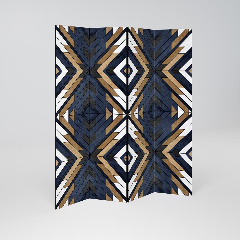 ARTFUL GEOMETRY Dekorativer 4-teiliger Raumteiler