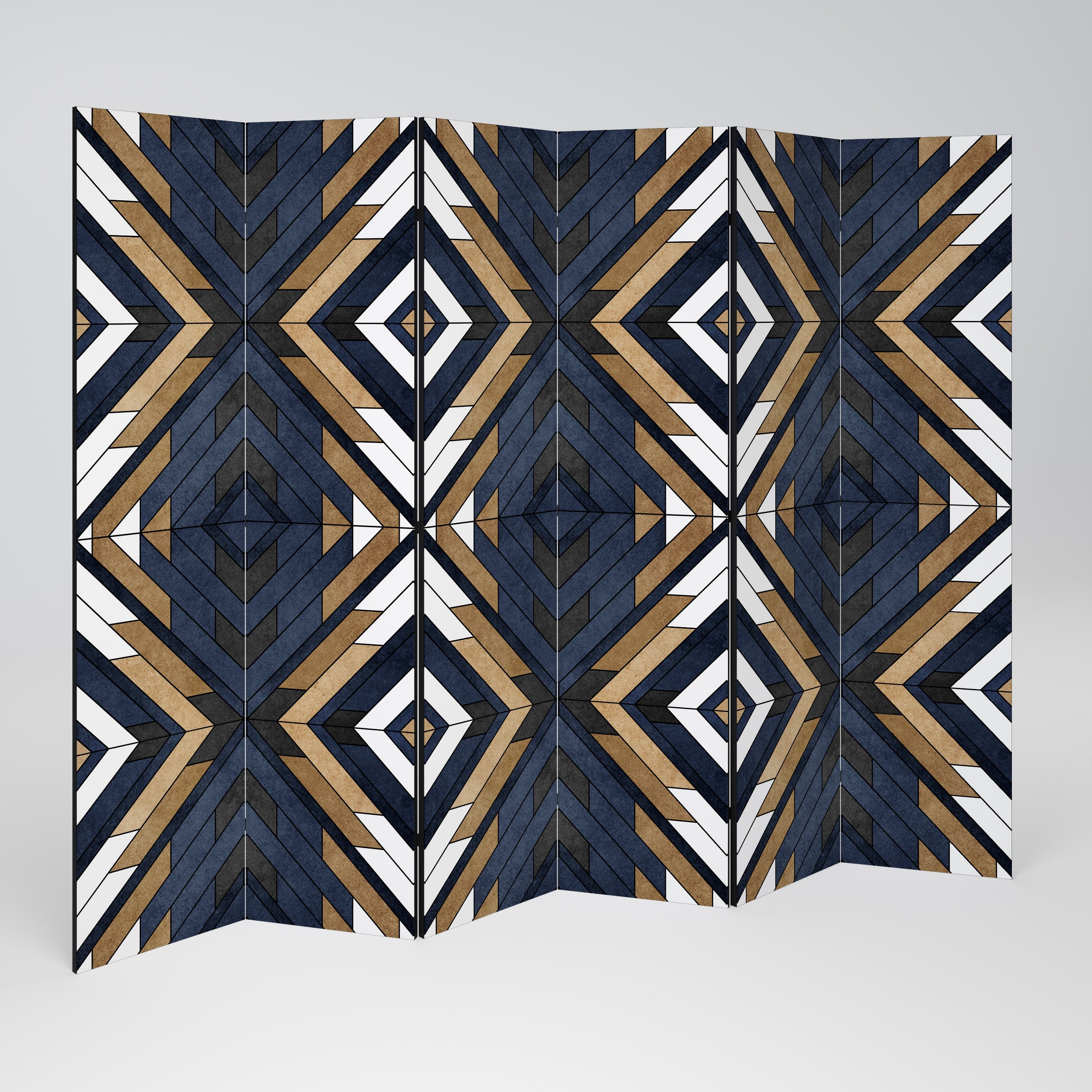 ARTFUL GEOMETRY Decorative 6-Panel Room Divider