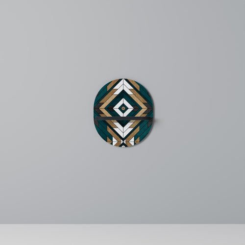 ARTISTIC GEOMETRY Ovales Kunstregal in Schwarz