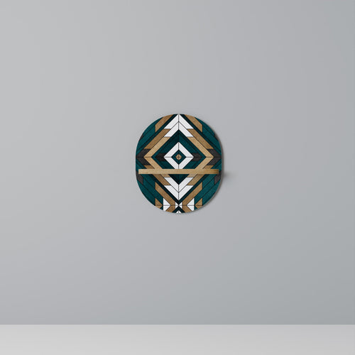 ARTISTIC GEOMETRY Ovales Kunstregal in Eiche-Optik