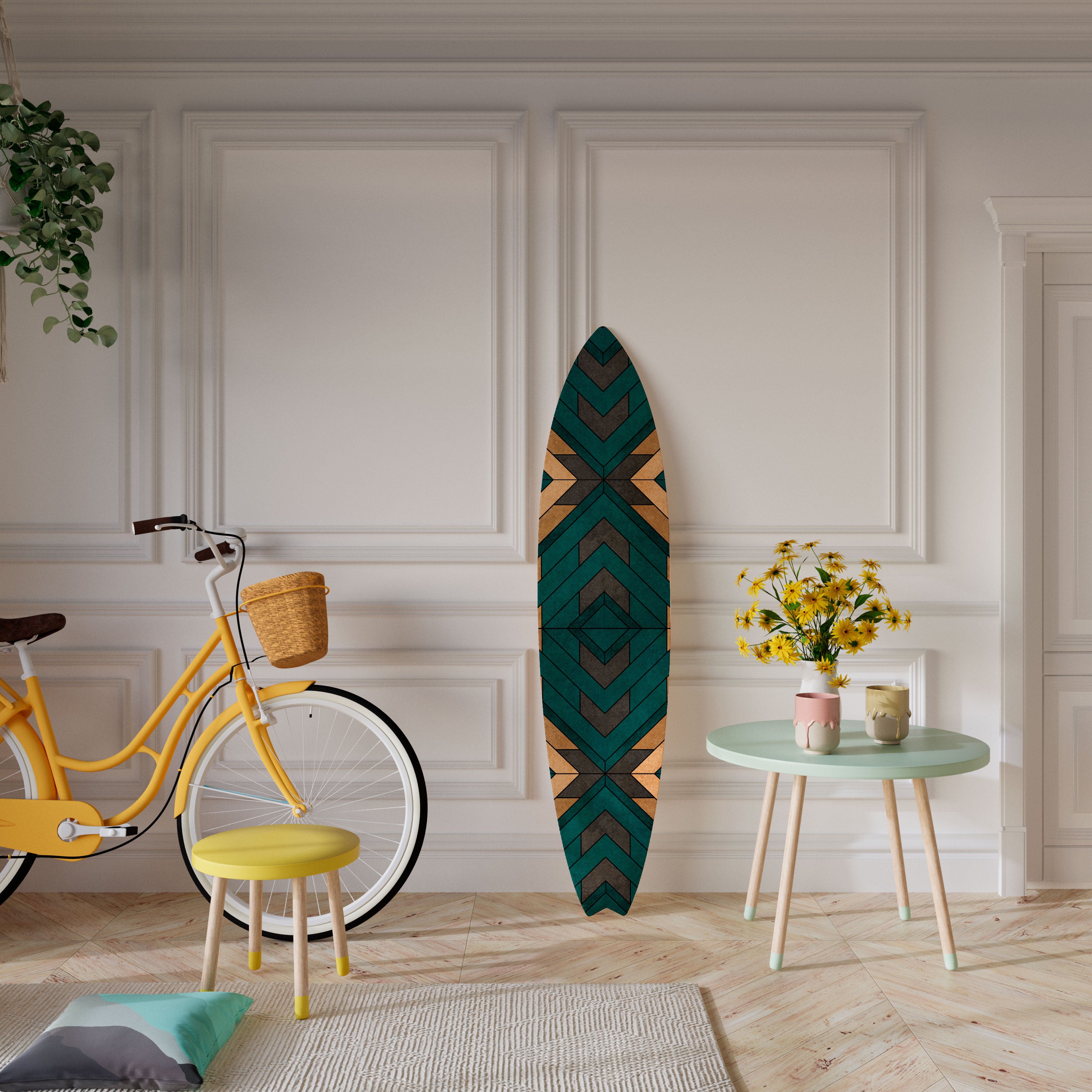 ARTISTIC GEOMETRY Deko-Surfboard