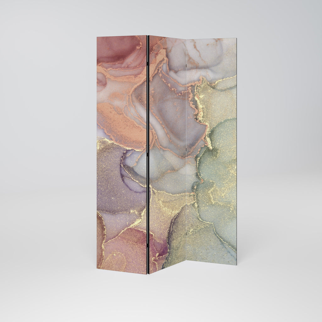 GOLDEN DREAMSCAPE RHYTHM Dekorativer 3-teiliger Raumteiler