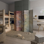 GOLDEN DREAMSCAPE RHYTHM Dekorativer Paravent - 5-teilig