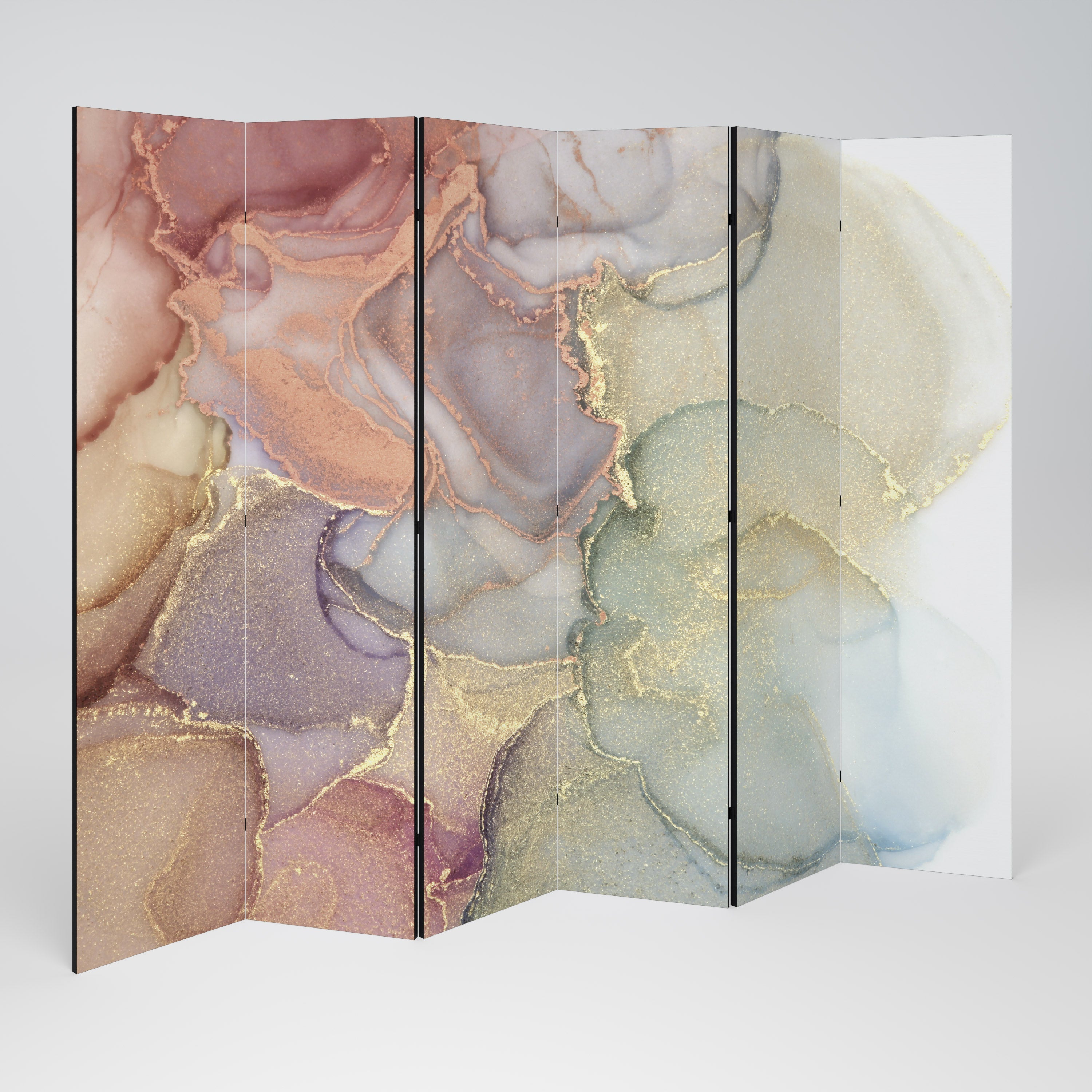 GOLDEN DREAMSCAPE RHYTHM Decorative 6-Panel Room Divider
