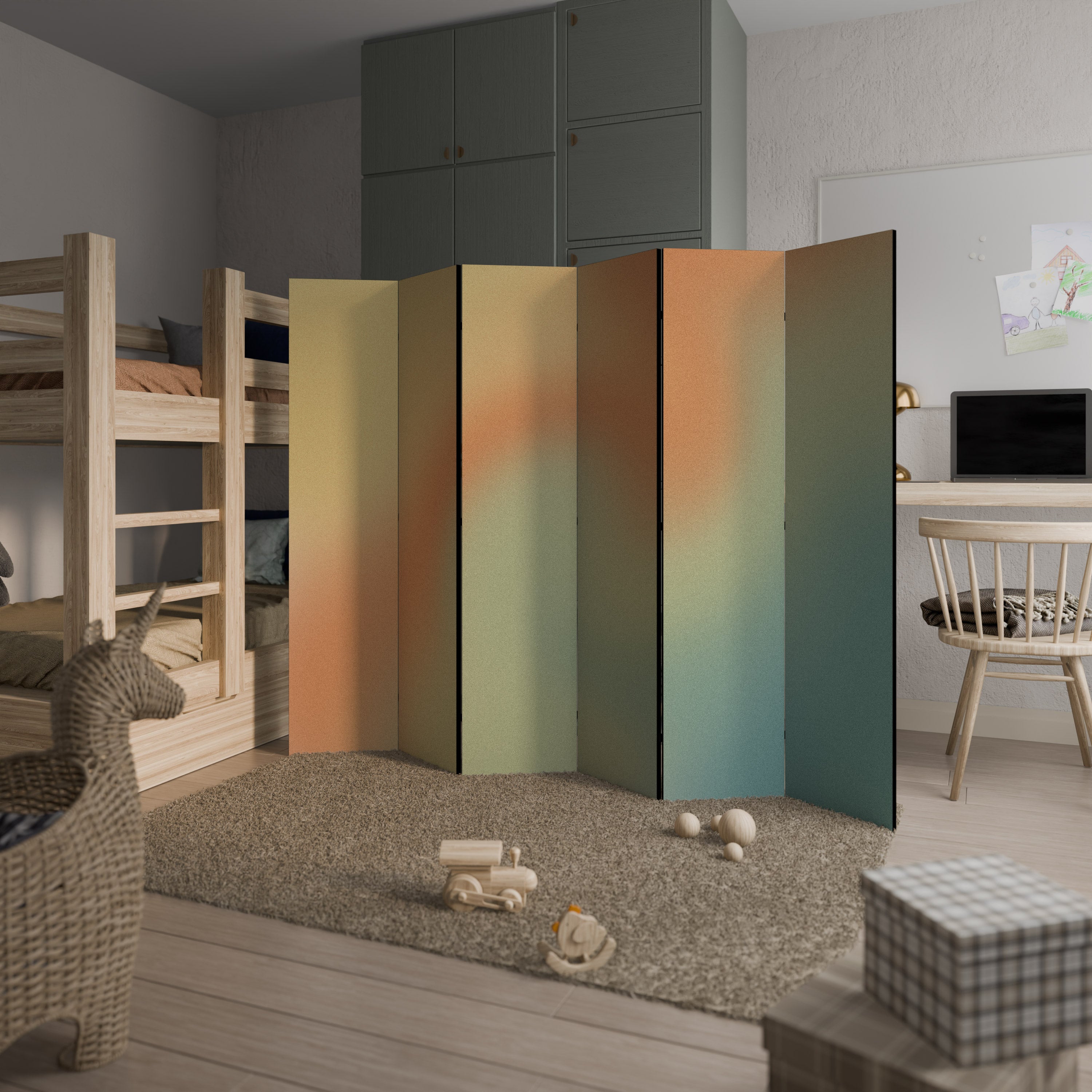 MIRAGE MELODIES Decorative 6-Panel Room Divider