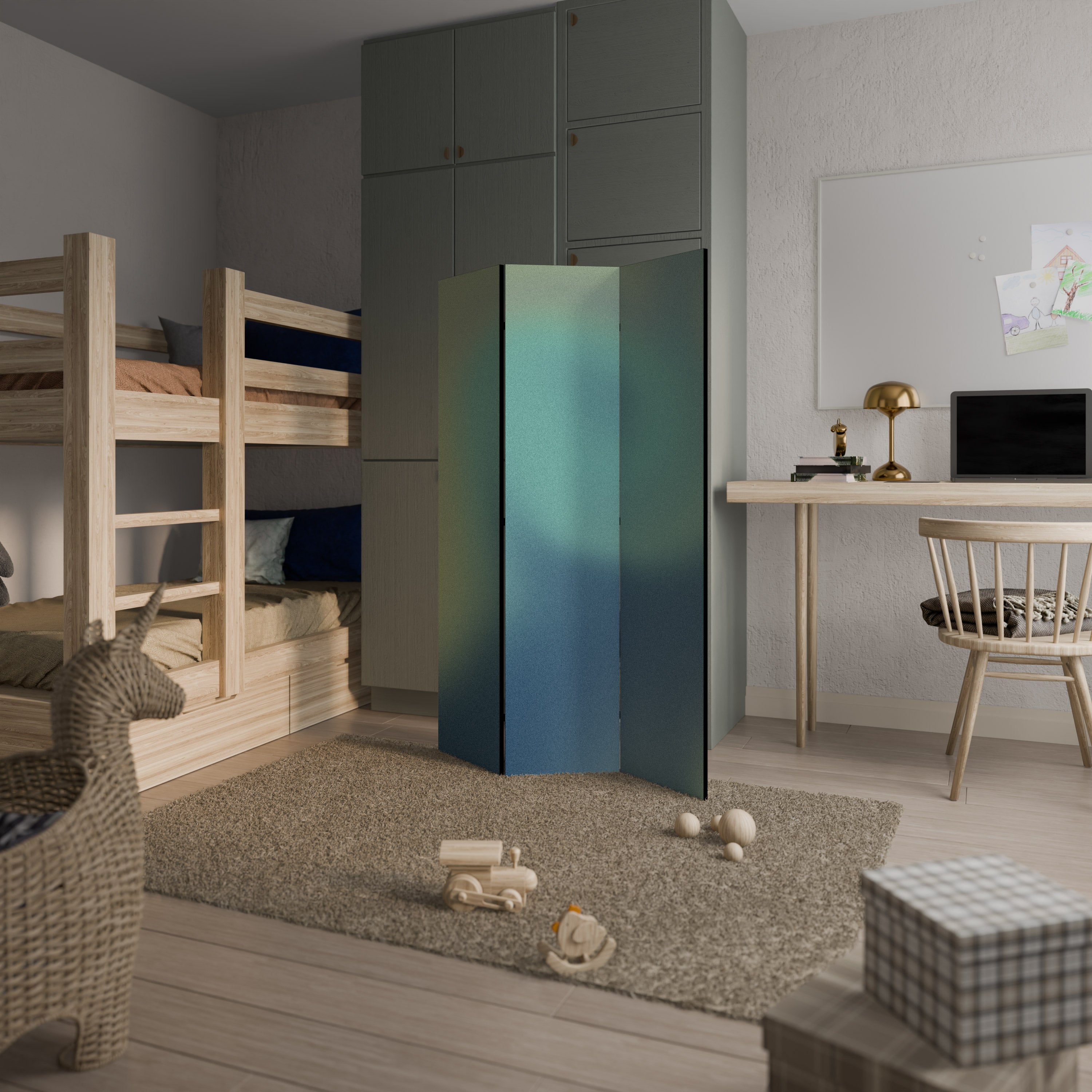 ETHEREAL SHADES UNVEILED 3-Panel Room Divider