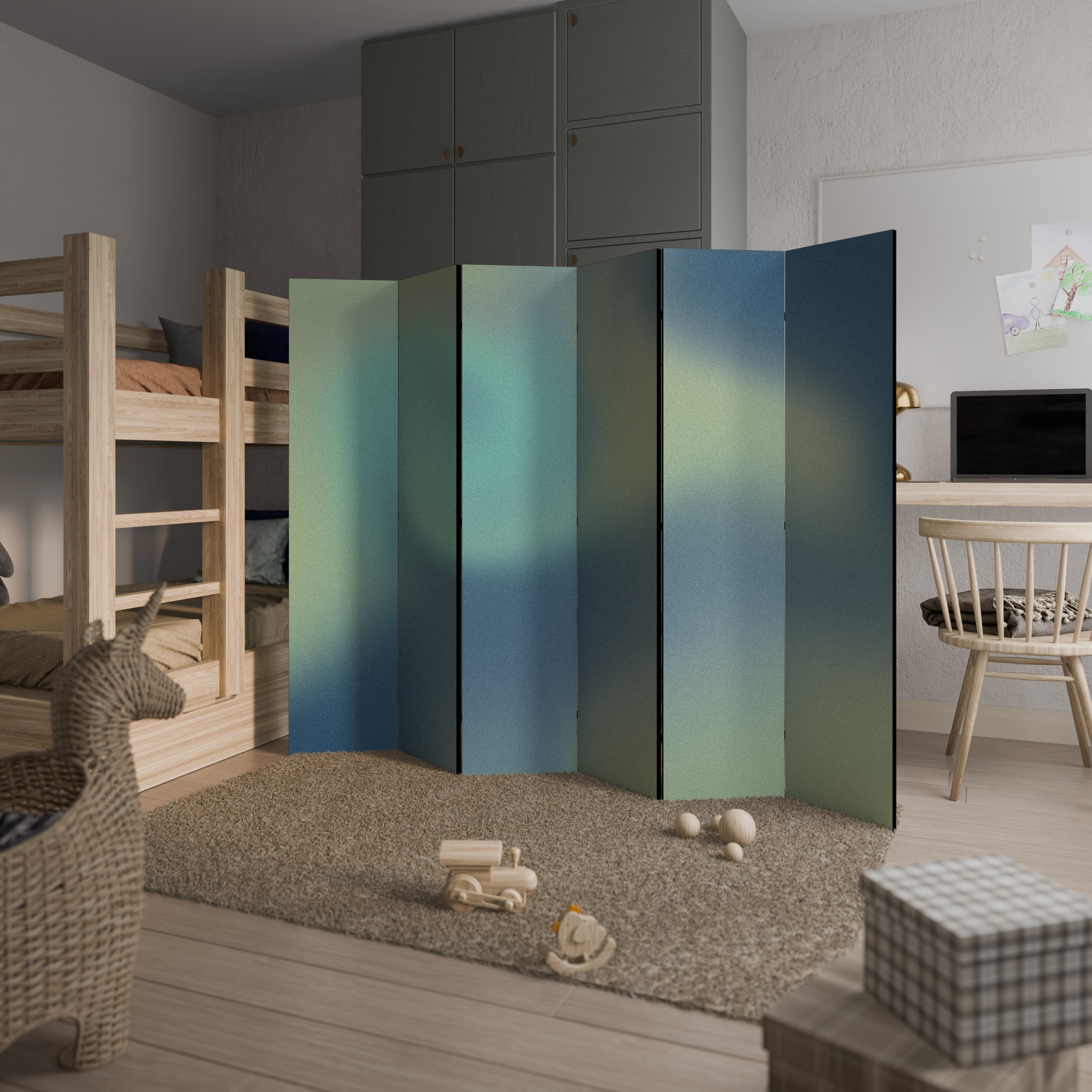 ETHEREAL SHADES UNVEILED Decorative 6-Panel Room Divider