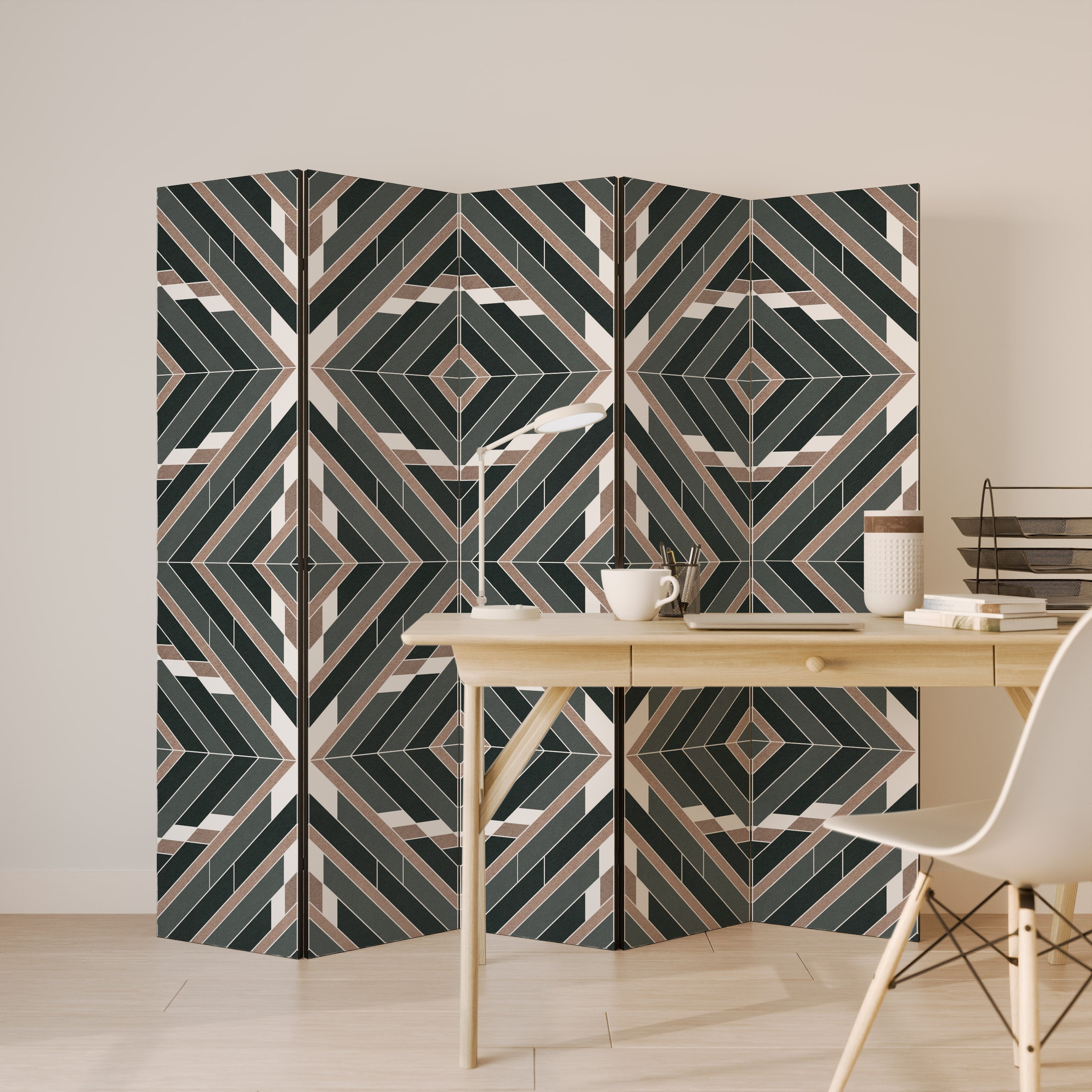 DIMENSION DELIGHTS Decorative 5-Panel Room Divider