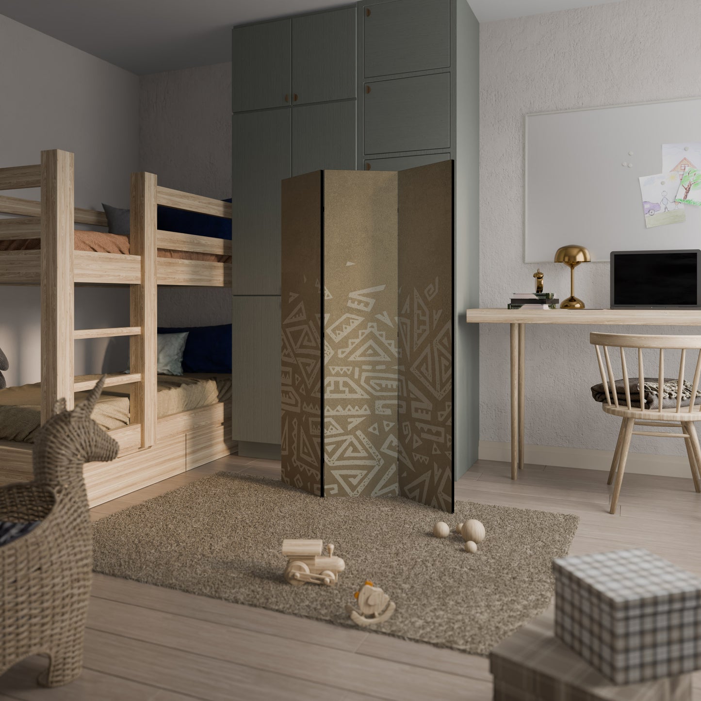 CULTURAL LAYERING 3-Panel Room Divider
