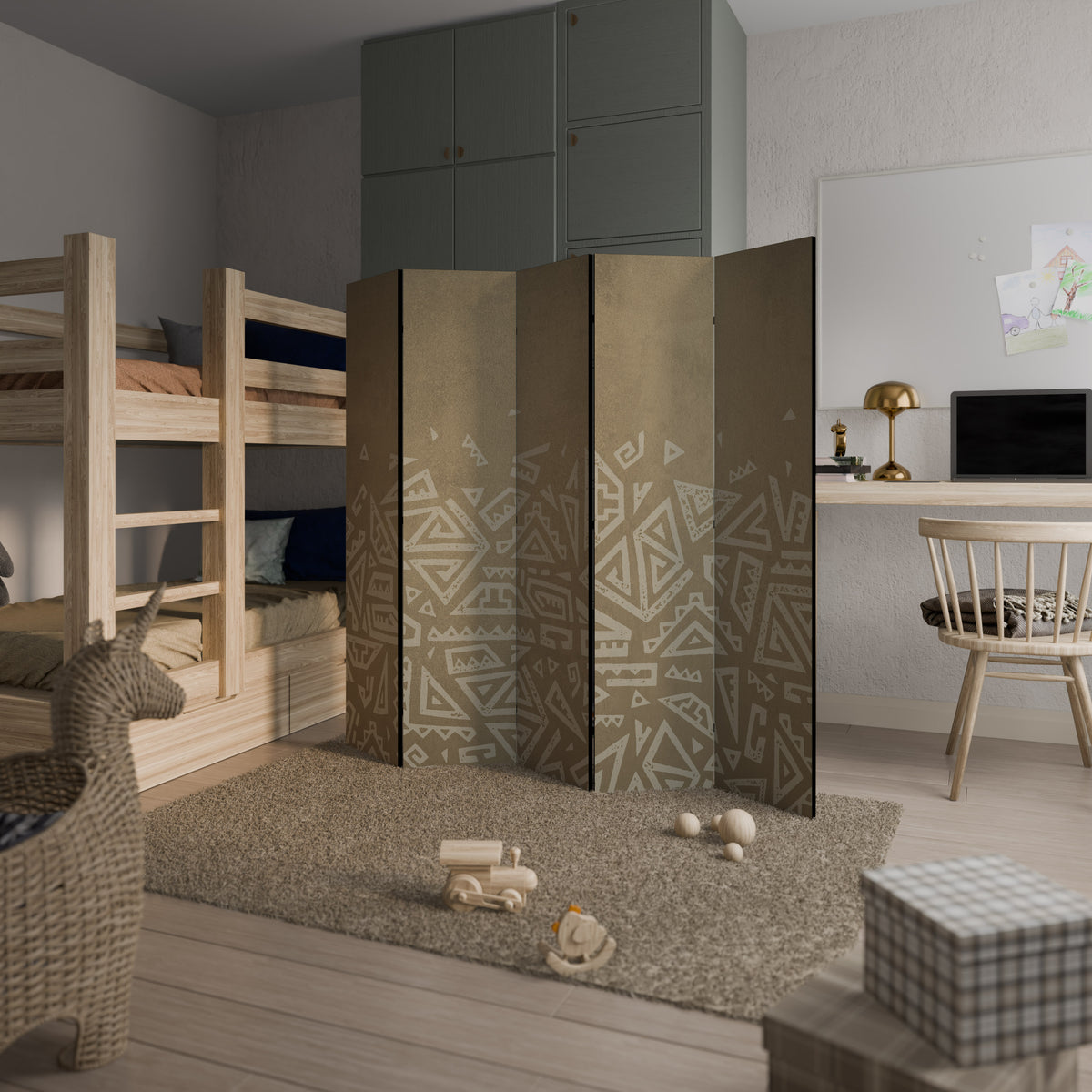 CULTURAL LAYERING 5-Panel Room Divider