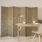 CULTURAL LAYERING Dekorativer Paravent - 6-teilig