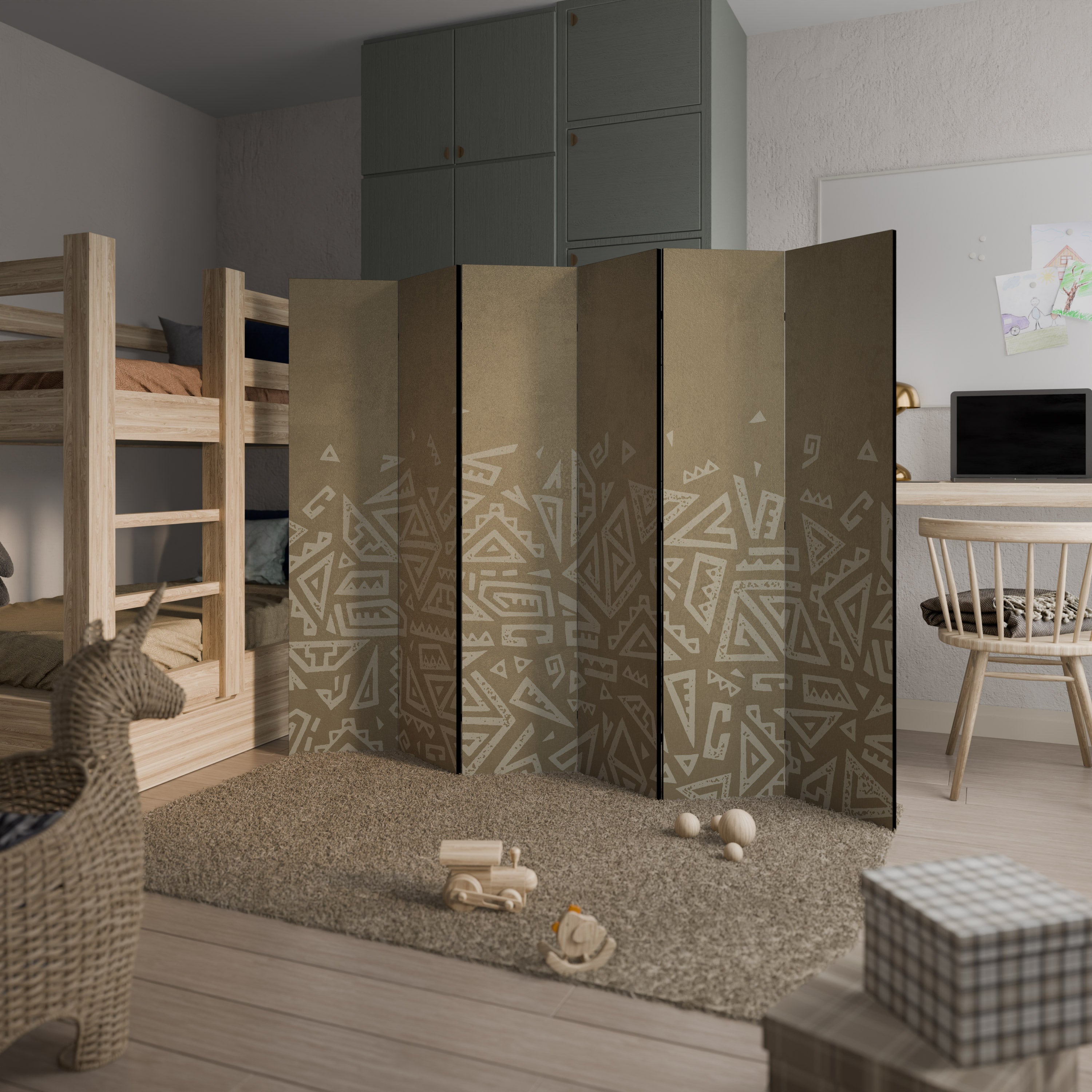 CULTURAL LAYERING 6-Panel Room Divider