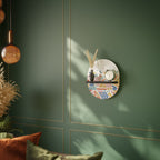 ANGULAR FEELING Ovales Kunstregal in Schwarz