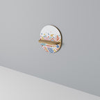 ANGULAR FEELING Ovales Kunstregal in Eiche-Optik