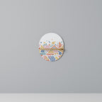 ANGULAR FEELING Ovales Kunstregal in Eiche-Optik