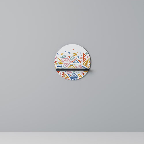 ANGULAR FEELING Rundes Kunstregal in Schwarz