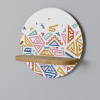 ANGULAR FEELING Rundes Kunstregal in Eiche-Optik