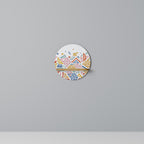 ANGULAR FEELING Rundes Kunstregal in Eiche-Optik