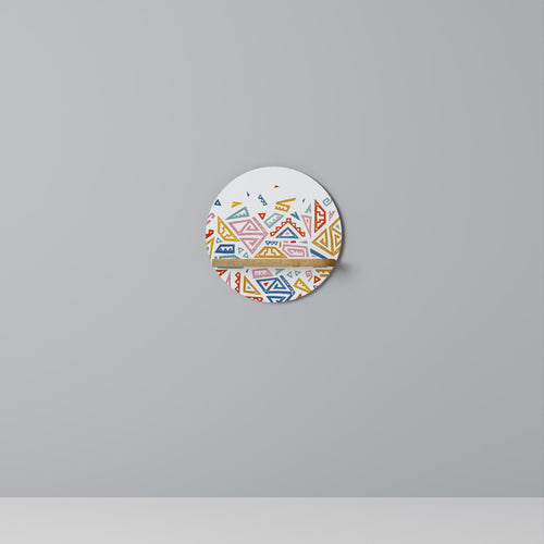 ANGULAR FEELING Rundes Kunstregal in Eiche-Optik