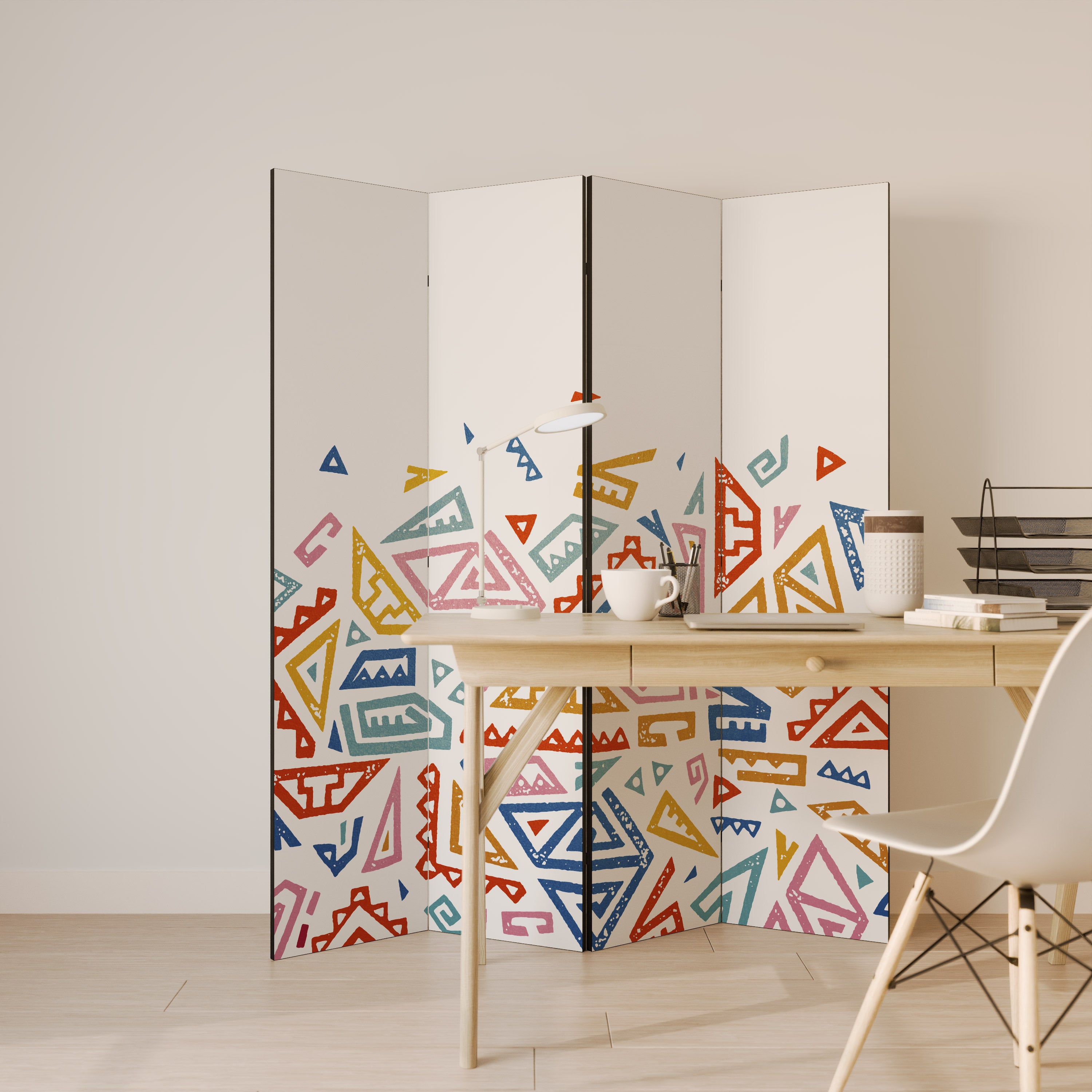 ANGULAR FEELING 4-Panel Room Divider