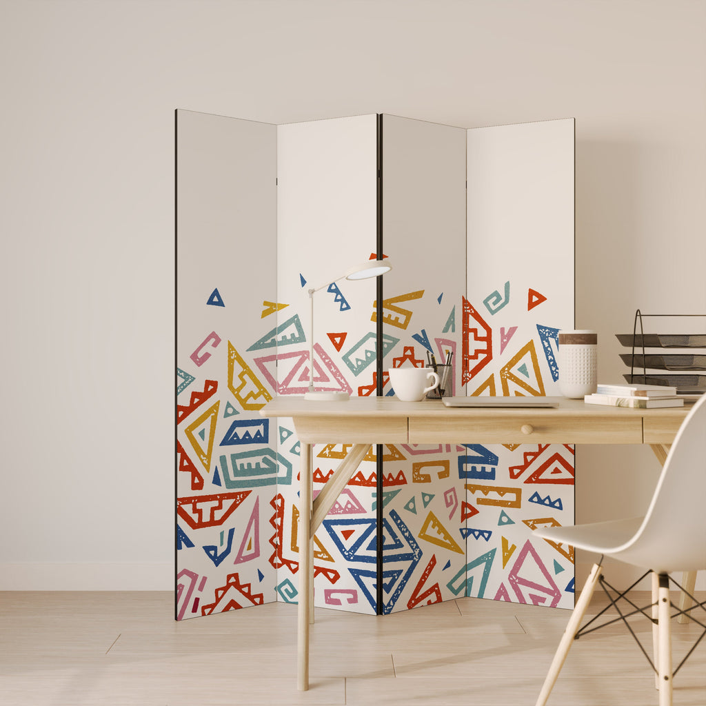 ANGULAR FEELING Decorative 4-Panel Room Divider
