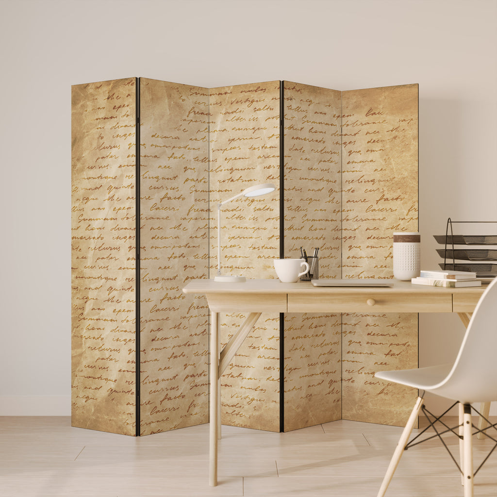 PAGES OF MEMORY 5-Panel Room Divider