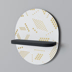 SPOTTED DAZE Ovales Kunstregal in Schwarz