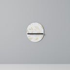 SPOTTED DAZE Ovales Kunstregal in Schwarz