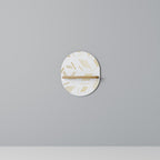 SPOTTED DAZE Ovales Kunstregal in Eiche-Optik